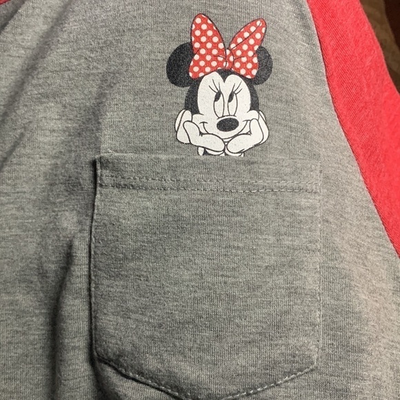 🎒Disney Baseball sleeve Minnie Mouse T-shirt - Picture 5 of 6